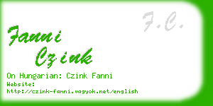 fanni czink business card